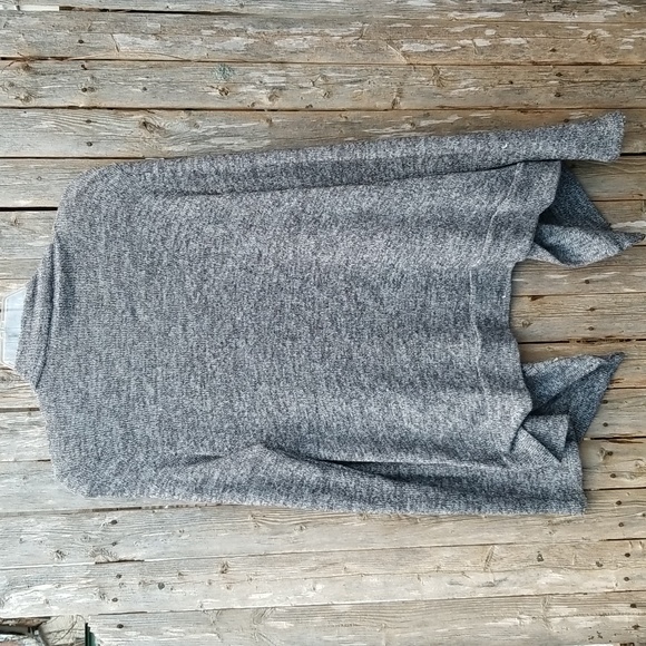 Soo SOFT WENDY BELLISIMO MOTTLED GRAY OPEN CARDIGAN SWEATER MEDIUM - Picture 5 of 6